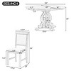 Dining Sets Round, Dining Sets 5 Piece, Dining Set Solid Wood With 16'' Leaf And 4 Upholstered Chairs, Extendable Dining Table Set-Cuddlewood - 4 of 4