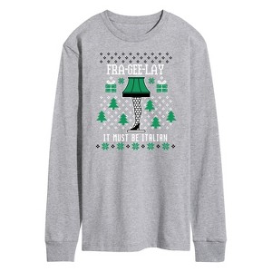 Men's - A Christmas Story - Frageelay Leg Lamp Ugly Sweater Long Sleeve Graphic T-Shirt - 1 of 4