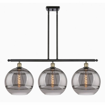 Rochester - 3 Light Stem Hung Island In Industrial Style-13.88 Inches Tall and 38.5 Inches Wide