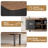 Fluted TV Stand Cabinet with Slatted Tambour Doors, Media Console - 4 of 4