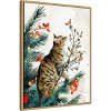 Amanti Art Cats Life Holiday Tree by Justyna Jaszke Framed Canvas Wall Art - 2 of 4