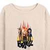Women's - Bratz - Y2K Logo Lightweight French Terry Wide Neck Long Sleeve Shirt - 2 of 4