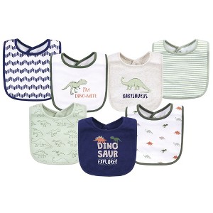 Hudson Baby Infant Boy Cotton Bibs, Dinosaur Explorer, One Size - 1 of 2