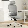 GlasFlength Task and Office Chairs Adjustable Office Chair Ergonomic Swivel Chair Computer Arm Chair for Long Sitting, Gray, 23.43"*23.43"*48.4" - 2 of 4
