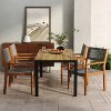 Christopher Knight Home Lysandra 5 pcs Acacia Wood Rope Weave Chairs Dining Set - 2 of 4