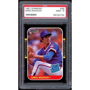 Greg Maddux Rookie Card 1987 Donruss #36 PSA 9 - 1 of 2