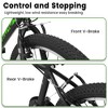 Okak 24IN Carbon Steel Frame Mountain Bike, 21-Speed Kids Bike with Dual V-Brake and Ergonomic Saddle, Bicycle for Commuting, Travel - 3 of 4