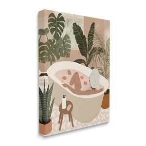 Stupell Industries Female Fruit Bath Tropical Palm Plants - 1 of 4