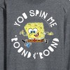 Men's SpongeBob SquarePants You Spin Me Round And Round Long Sleeve Graphic T-Shirt - Heather Charcoal - Large - 2 of 4