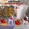 Syemin Decorative Holiday Scene Props 5ft Christmas Reindeer Sleigh Outdoor Yard Decoration Set Indoor and Outdoor Decoration, White, 70"*10"*60" - 3 of 4
