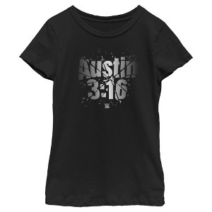 Girl's WWE Austin 3:16 Shattered Logo T-Shirt - 1 of 4