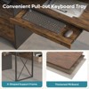 Bestier 55 Inch Industrial Office Computer Desk with Storage - 4 of 4