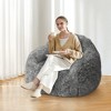 Soft Fluffy Bean Bag Chair for Adults Foam Filled Living Room Bean Bags with Armrest - 2 of 4