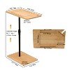 MAYEERTY Bamboo C-Shaped End Table Adjustable Height Sofa Side Table for Living Room & Bedroom - 3 of 4