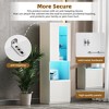 67"H Storage Cabinet Pantry Cabinet Display Cabinet Bookcase with LED Lights, Acrylic Door, Open Countertop and Tempered Glass Shelves-ModernLuxe - 3 of 4