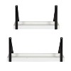 (Set of 2) 5" x 10" Sudbury Wood and Metal Wall Shelf Set White/Black - Kate & Laurel All Things Decor: Modern Floating Storage - 3 of 4