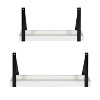 (Set of 2) 5" x 10" Sudbury Wood and Metal Wall Shelf Set White/Black - Kate & Laurel All Things Decor: Modern Floating Storage - image 3 of 4