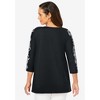 Jessica London Women's Plus Size Stretch Cotton Boatneck Tunic - 3 of 4
