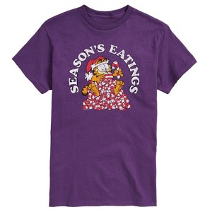 Men's - Garfield - Seasons Eatings Christmas Short Sleeve Graphic T-Shirt - 1 of 4