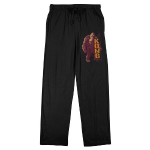 Godzilla vs. Kong Character Men's Black Sleep Pajama Pants - 1 of 3