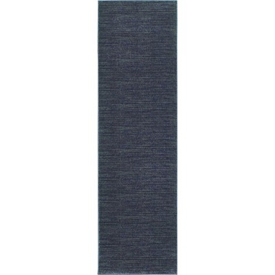 Legacy Solid Blue Accent Rug - Blue (2'X8' Runner)