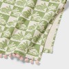 2pk Easter Bunny Check Pink Pom Hand Towel Green - Threshold™ - 3 of 3