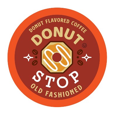 Donut Stop Flavored Coffee Pods K Cups , Old Fashion Donut Flavor, 40 Count