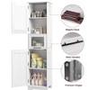 67-inch high storage cabinet, adjustable five-layer storage space, anti-dumping, suitable for bathroom, bedroom, kitchen, living room - 2 of 4