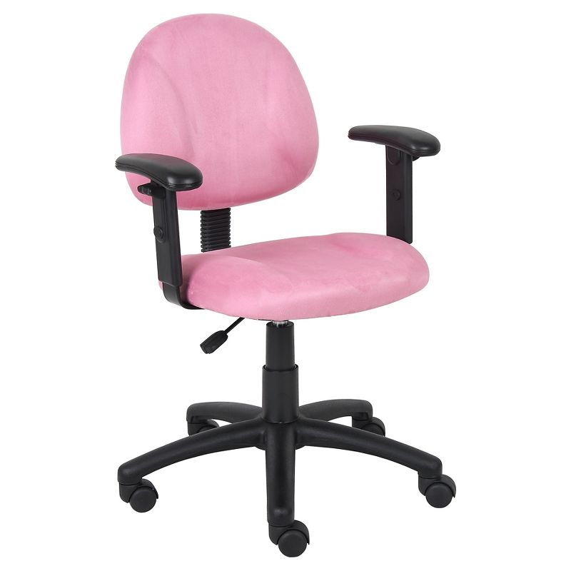 Microfiber Deluxe Posture Chair with Adjustable Arms - Boss Office Products, 1 of 7