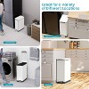 Home Zone Living 12 Gallon Slim Stainless Steel Kitchen Trash Can with Step Pedal and Soft Close Lid, White - 3 of 4