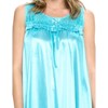 Casual Nights Women's Tricot Sheer Lace Sleeveless Nightgown - 4 of 4