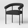Barrel Upholstered Boucle Dining Chair Black - Threshold™ - 2 of 4