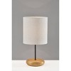 Adesso Brielle Tall Table Lamp Black: Modern Design, ETL Listed, Polyester Shade, Metal Body, 22" Height - 2 of 3