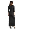 24seven Comfort Appare Fitted V-Neck Side Slit Maternity Maxi Dress - image 3 of 4