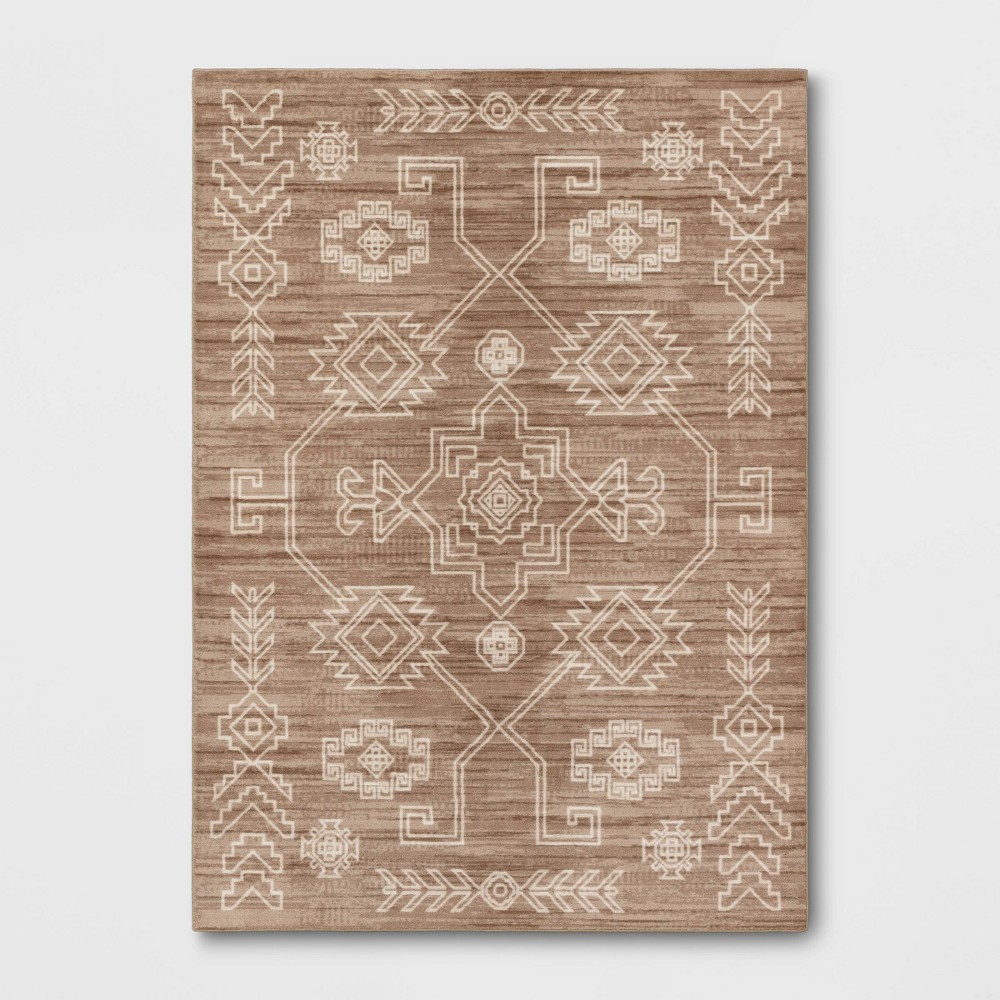 5'x7' Global Persian Style Area Rug Tan - Threshold™