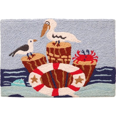 Jellybean Sea Patrol Doormat – 20”x30” Indoor/Outdoor – Washable, Durable, Coastal Entry Mat