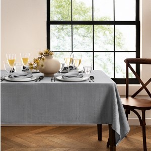 Elrene Laurel Solid Texture Water and Stain Resistant Tablecloth - Elrene Home Fashions - 1 of 3