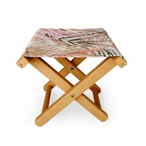 Marta Barragan Camarasa Pink Leaf Folding Stool - Deny Designs - 1 of 3
