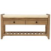 CENGHU Ottoman with Storage, Shoe Rack with Cushioned Seat and Drawers, Multipurpose Entryway Storage Bench - 3 of 4