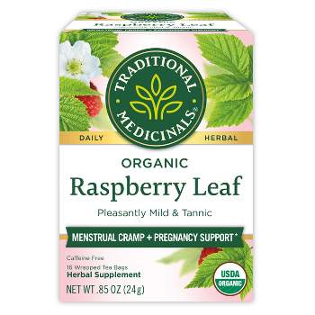 Traditional Medicinals Organic Raspberry Leaf Herbal Tea - 16ct