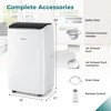 Costway 12000 BTU Portable Air Conditioner with Heat Smart WiFi Enabled Home AC Unit 8000 BTU(12000BTU ASHRAE) - 3 of 4