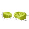 WJShome Single Bubble Chair with Ottoman,Oversized Memory Foam Bubble Lazy Floor Sofa, Modern Upholstered Bean Bag Sofas - 2 of 4