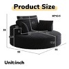 55'' Corduroy Chenille Swivel Sleeper Chair with Backrest Pillows for Living Room & Bedroom-Cuddlewood - 4 of 4