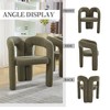 Grungis Set of 2 Modern Accent Chair,24'' W Teddy Barrel Side Chairs,Upholstered Armchair for Bedroom,Reading Room - 4 of 4