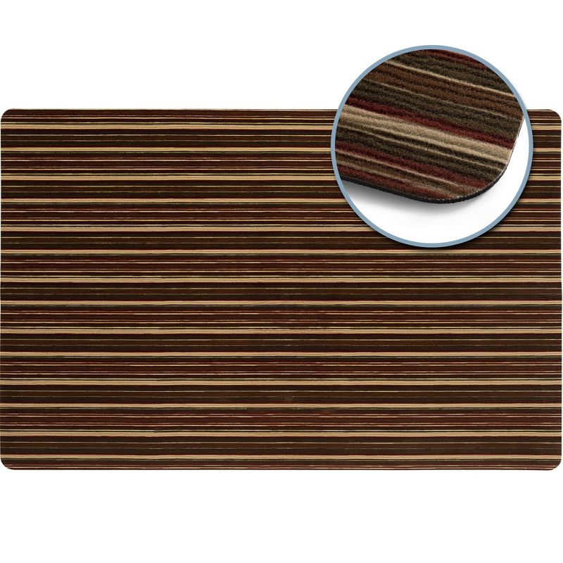 SoHome Smooth Step Striped Machine Washable Low Profile Stain Resistant Non-Slip Versatile Utility Kitchen Mat, 5 of 9