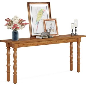 Tribesigns 70.9 inch Narrow Sofa Table, Extra Long Console Table Behind Couch with Solid Wood Leg for Living Room Hallway Entrance - 1 of 4