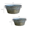 Essential Decor & Beyond 4pcs Oval Galvanized Steel Outdoor Party Tub 4 Sizes - 3 of 4