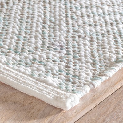 Indoor/Outdoor Woven Blue Stripe Synthetic Rug, 3'x5'