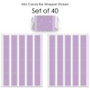 Big Dot of Happiness Purple Confetti Stars - Mini Candy Bar Wrapper Stickers - Simple Party Small Favors - 40 Count - 3 of 4