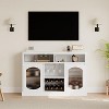 Buffet Cabinets with Storage, 47" Kitchen Storage Cabinet with Led Lights, Modern Farmhouse Buffet Sideboard with 2 Glass Doors - 2 of 4